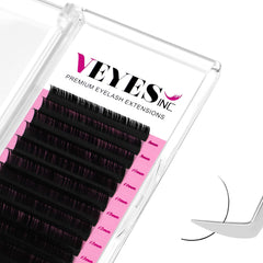 VEYES INC extensions volume classiques 0,05 D 12mm, aspect naturel et durable.