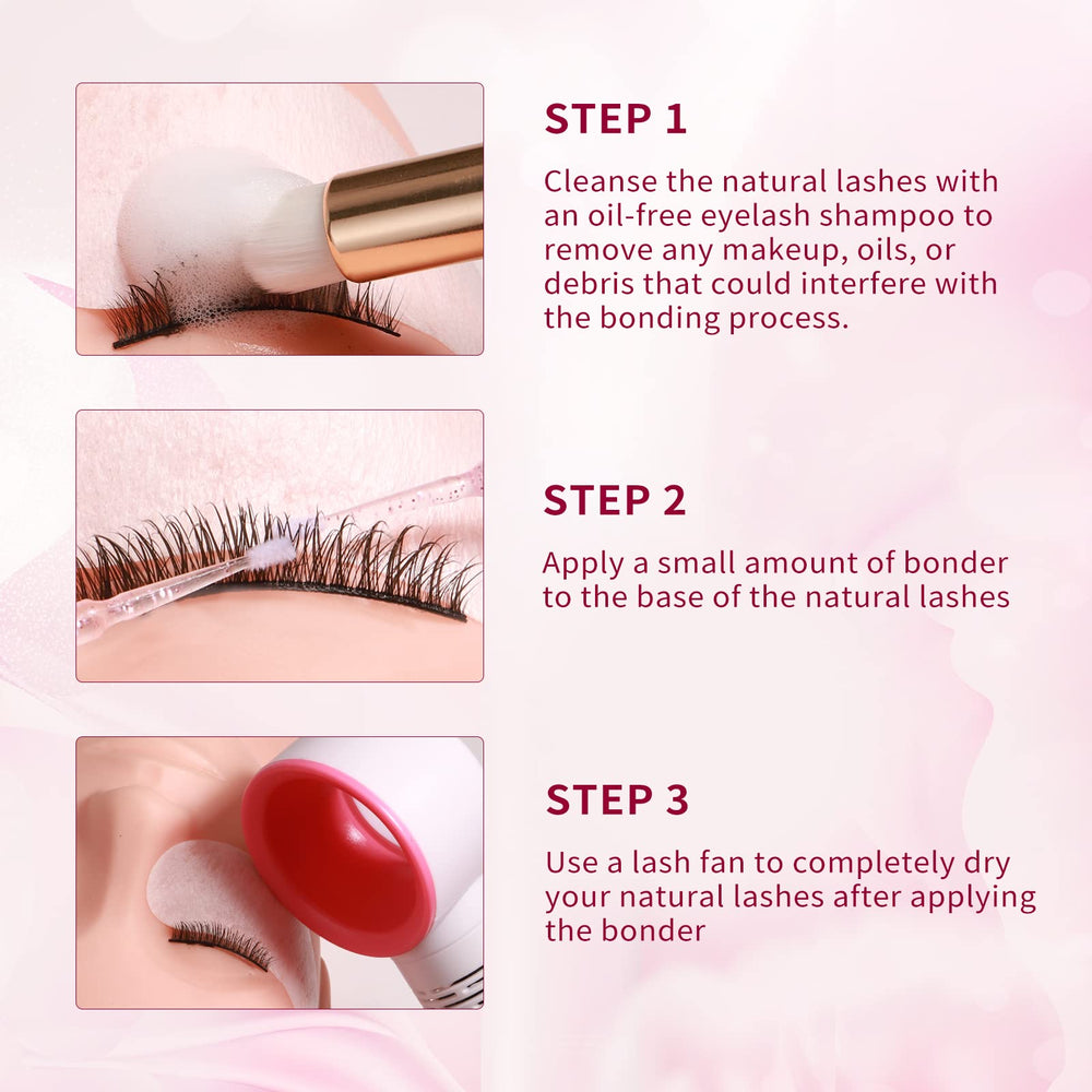 Waterproof formula visible on treated lashes for lasting wear.