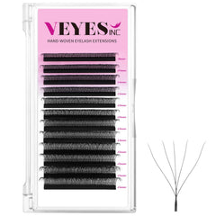 Plateau VEYES INC d extensions C/D curl 9-15 mm, mélange, montage rapide.
