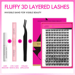 VEYESBEAUTY bande cils mince invisible, look discret et durable