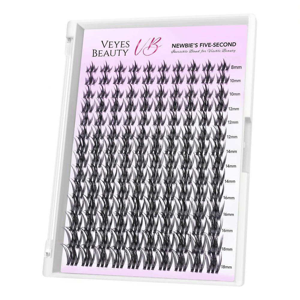 VEYESBEAUTY cils clusters bande mince invisible pour un regard naturel et modulable