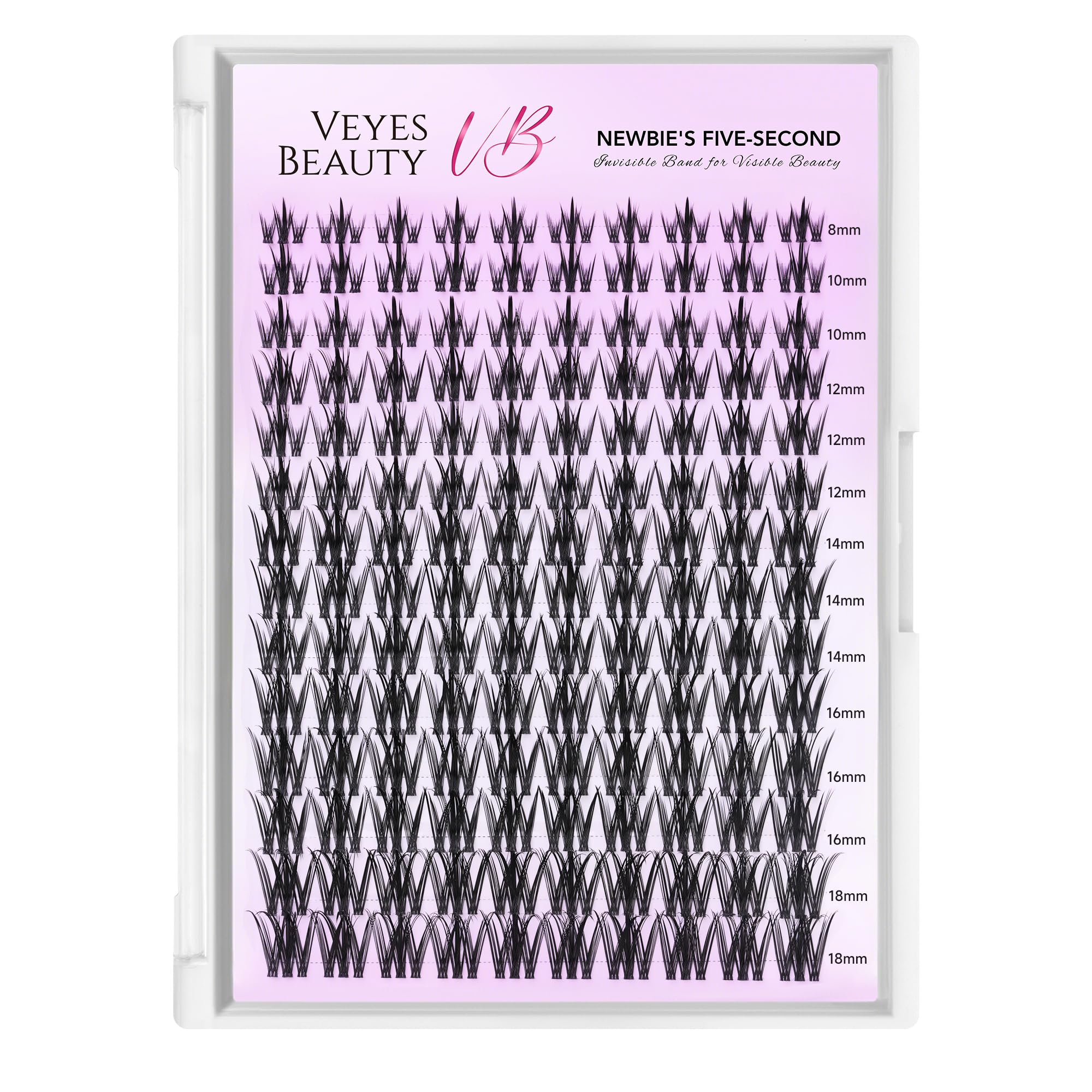 VEYESBEAUTY cils clusters effet wispy pour un rendu léger et duveteux