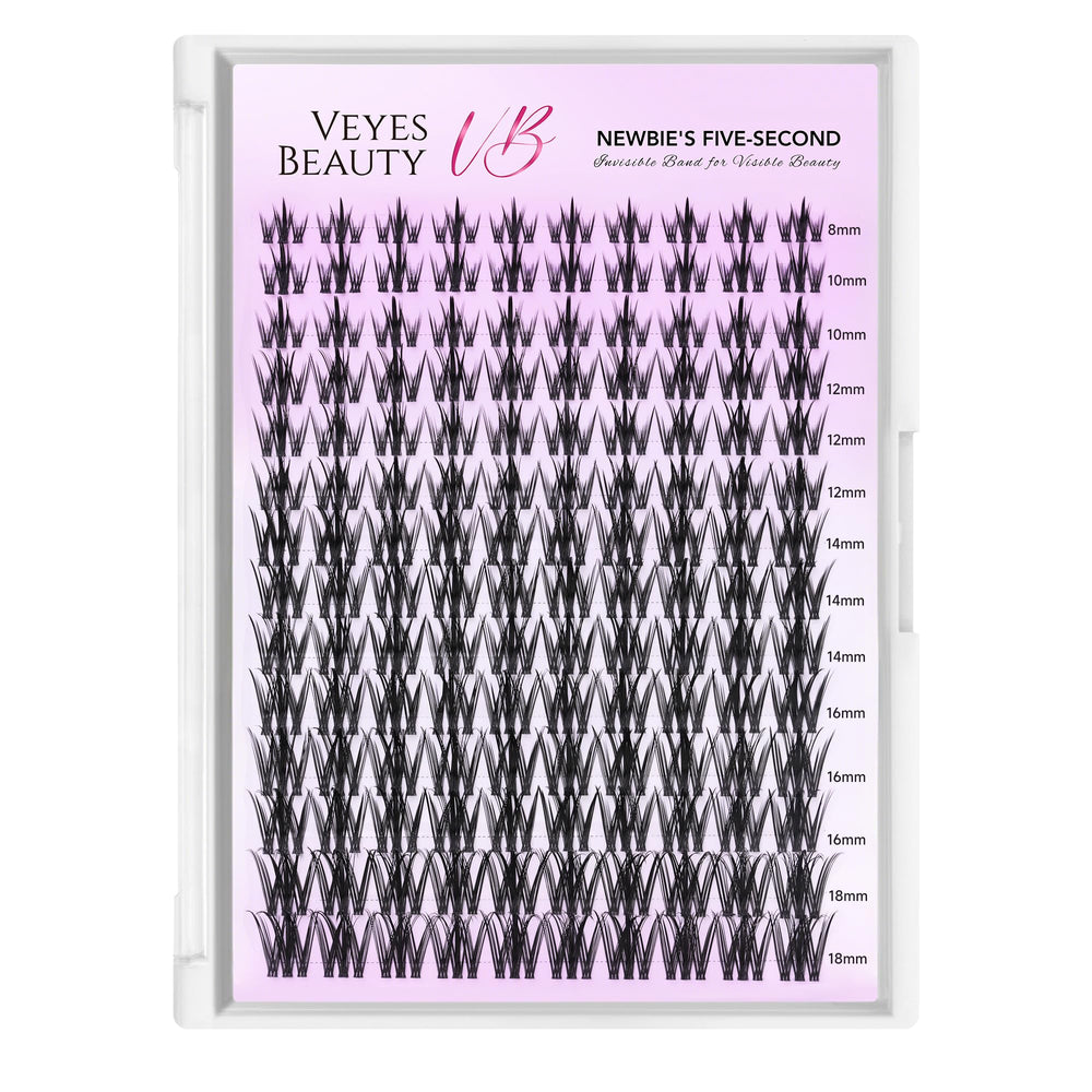 VEYESBEAUTY cils clusters effet wispy pour un rendu léger et duveteux