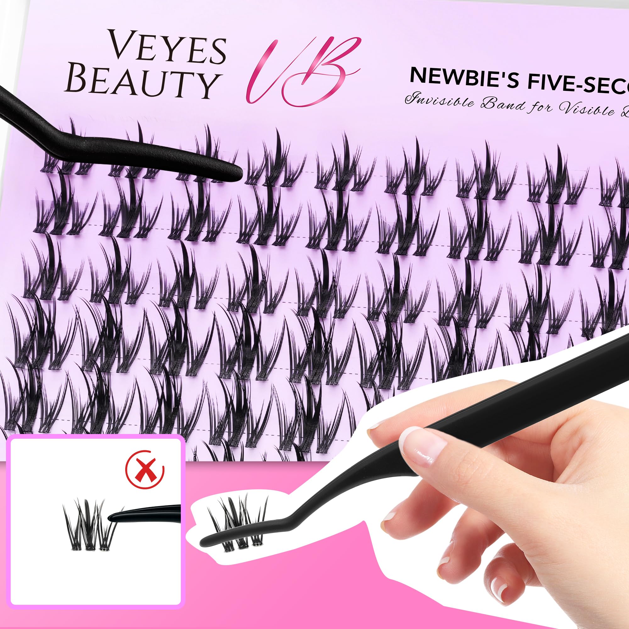VEYESBEAUTY cils clusters usage quotidien adapté à diverses occasions