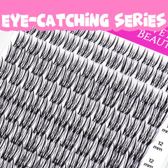 VEYESBEAUTY clusters cils effet plume 8-18 mm regard ouvert