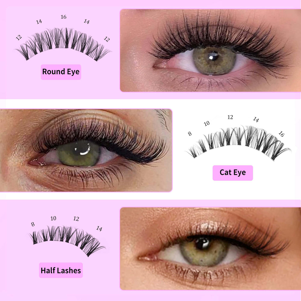 VEYESBEAUTY clusters cils usage quotidien pour un style personnalisable.