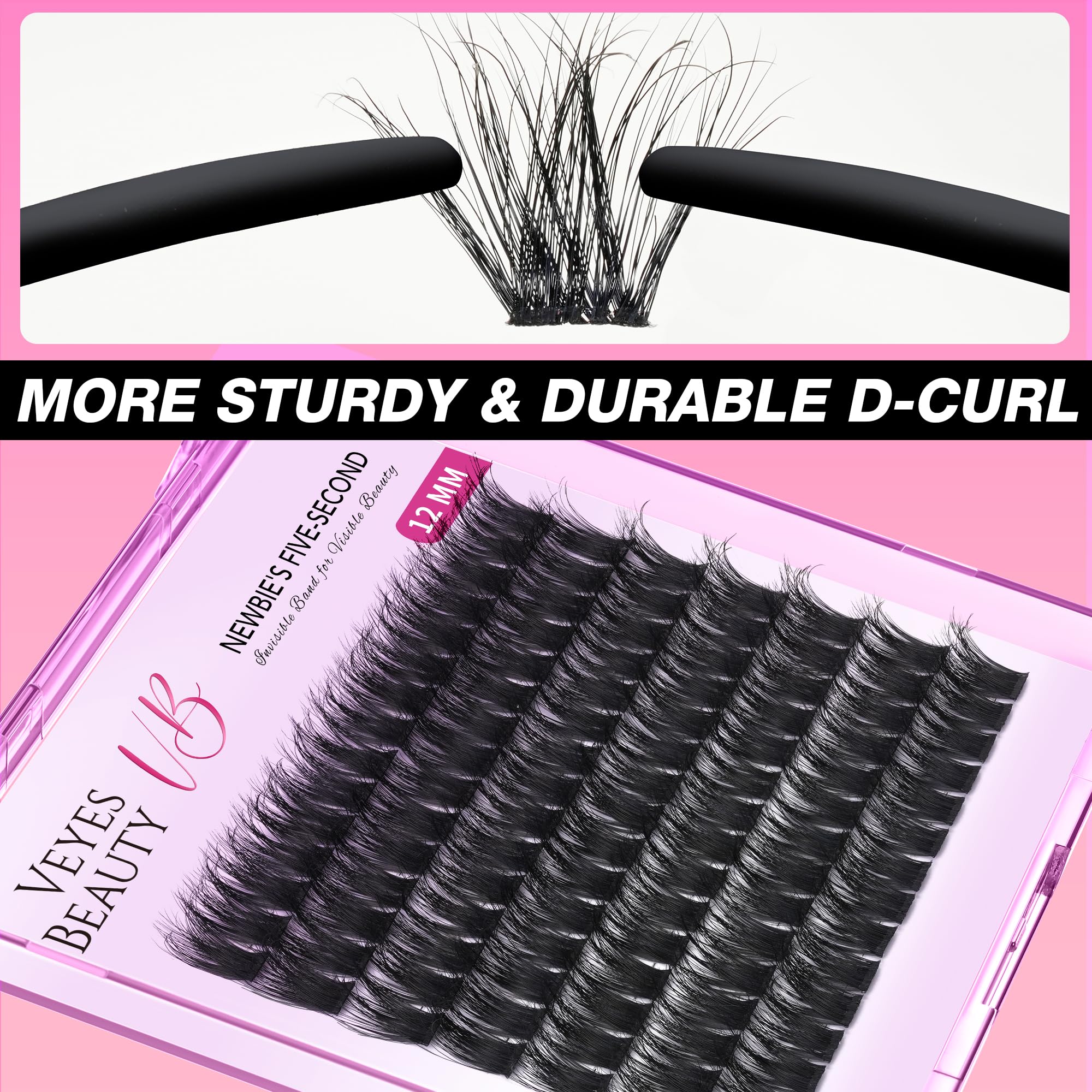 VEYESBEAUTY colle cils application pour une tenue durable.