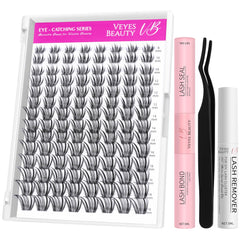 VEYESBEAUTY Crown Lash Clusters Kit: présentation du kit pour un regard royal et durable.