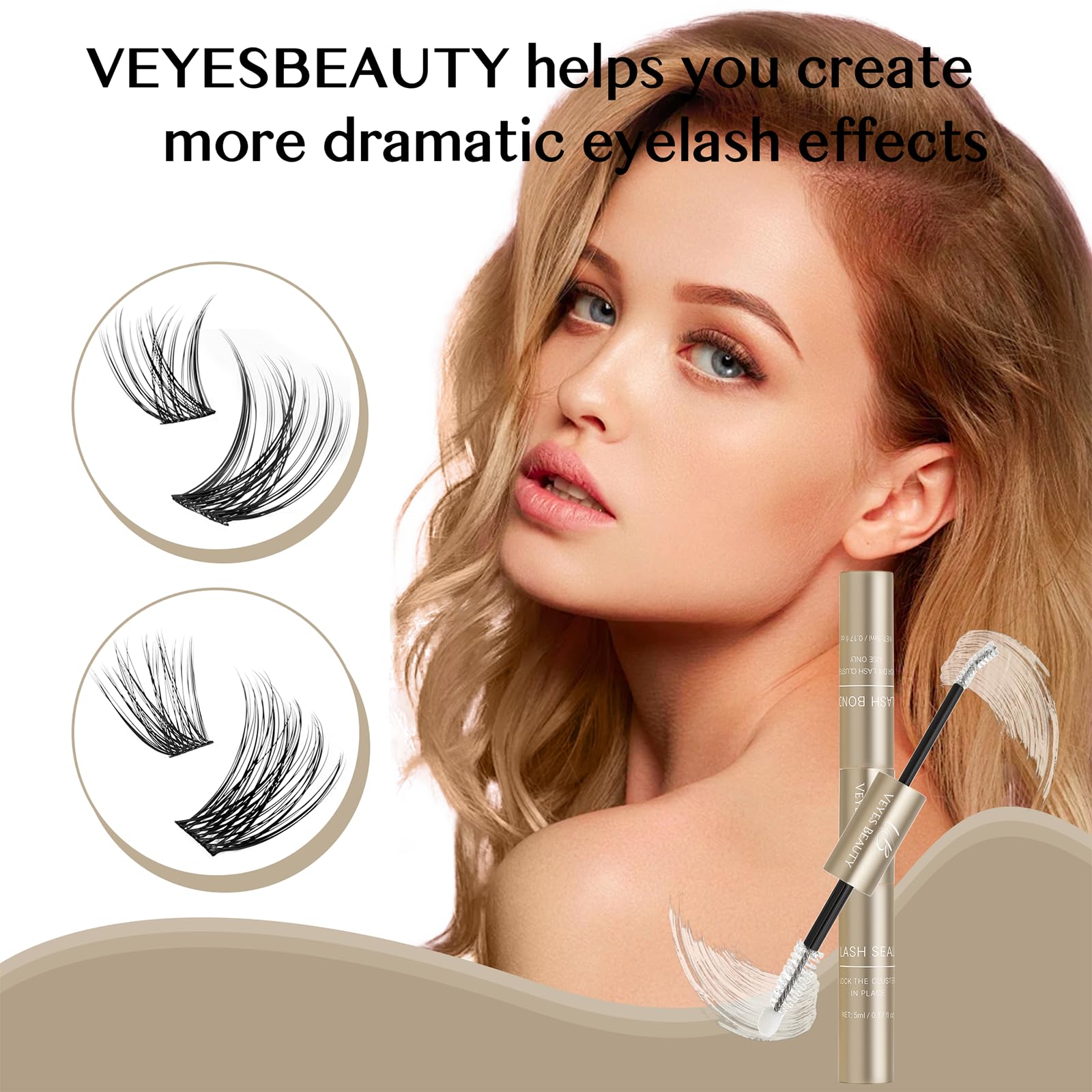 VEYESBEAUTY Duo 5ml + 5ml pratique pour liant et scellage à domicile.