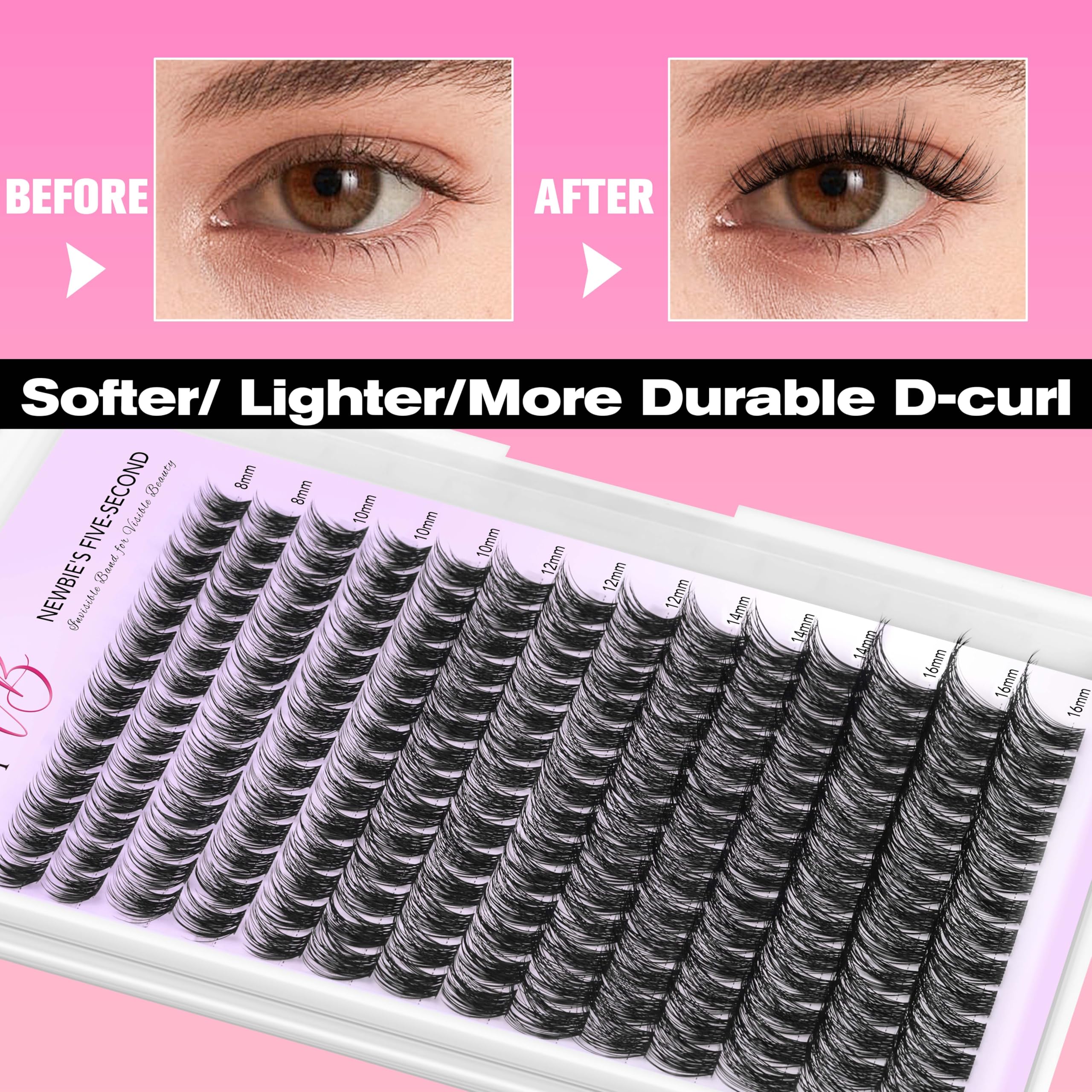 VEYESBEAUTY Fibres PBT douces – cils plus souples et agréables