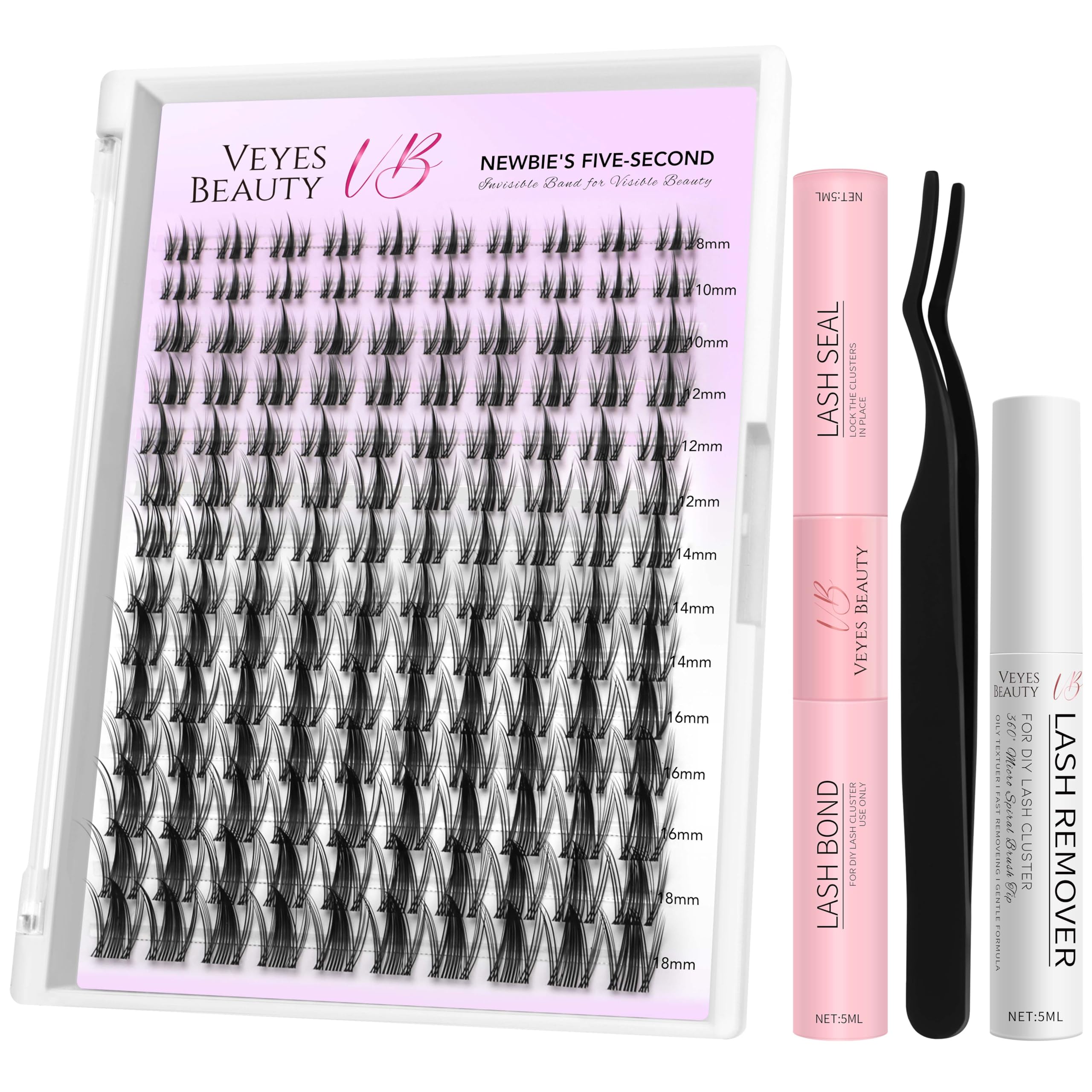 VEYESBEAUTY kit clusters cils, pose rapide et adaptable pour tous les regards.