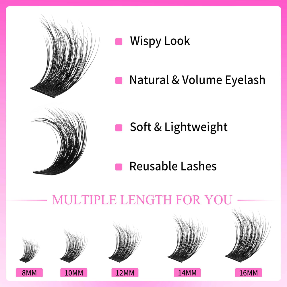 VEYESBEAUTY pose rapide avec 4–6 clusters par œil pour débutants.