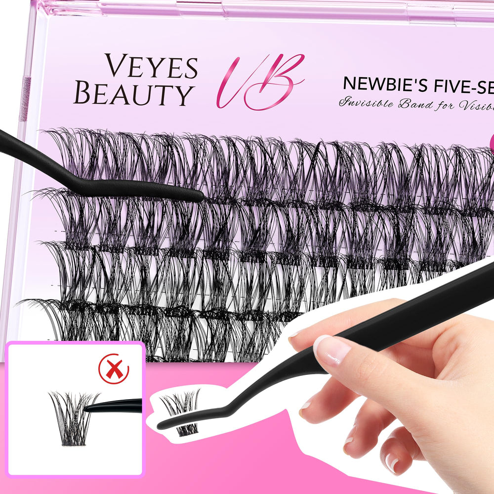 VEYESBEAUTY grappe de cils — longueur 16 mm pour un effet homogène.