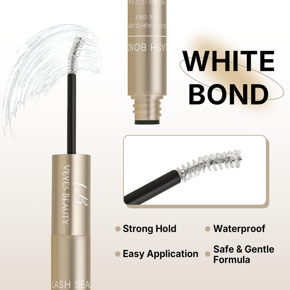 VEYESBEAUTY Liant et scellant durabilité 48 heures pour des cils soutenus.