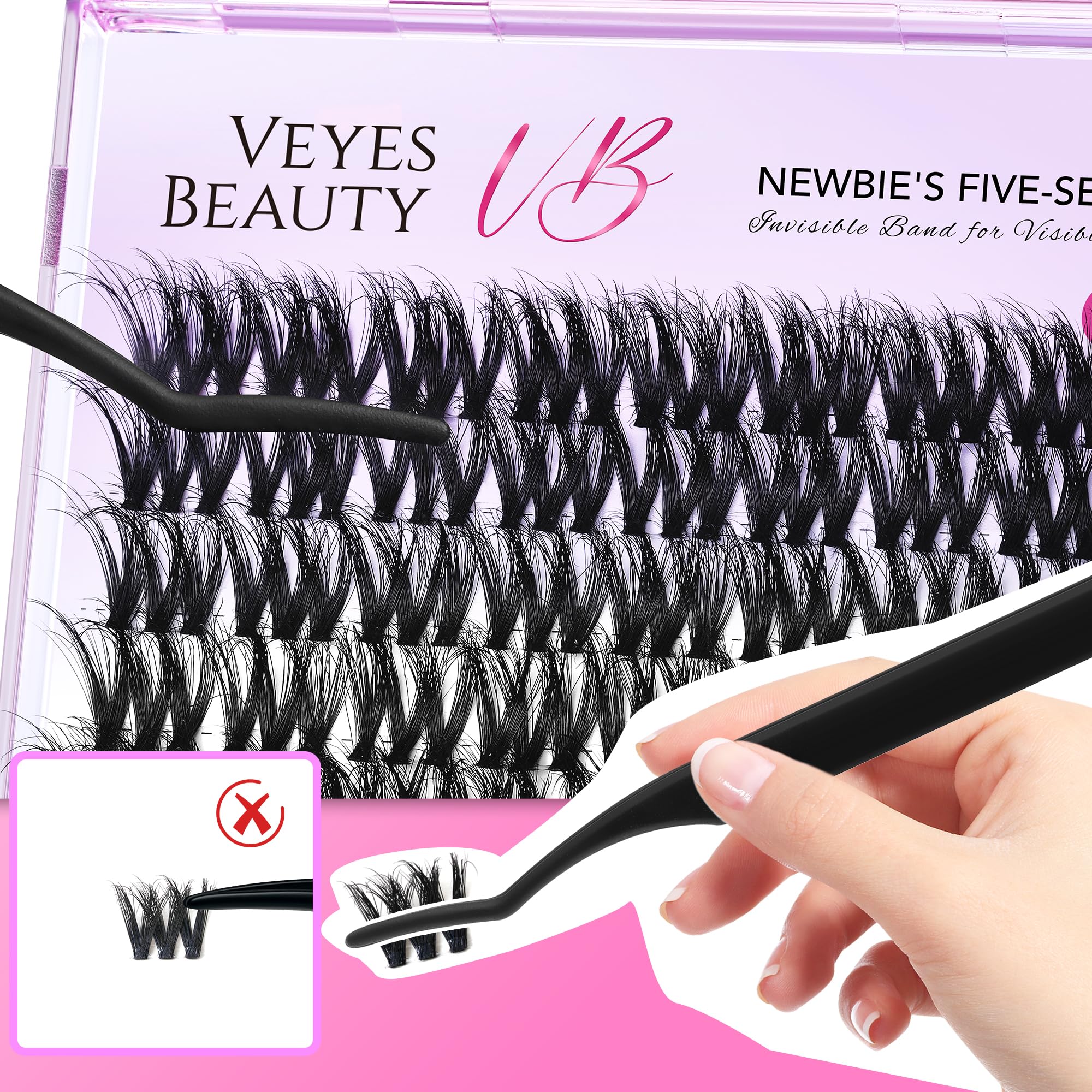 VEYESBEAUTY VBmuse technique simple avec pince d’application