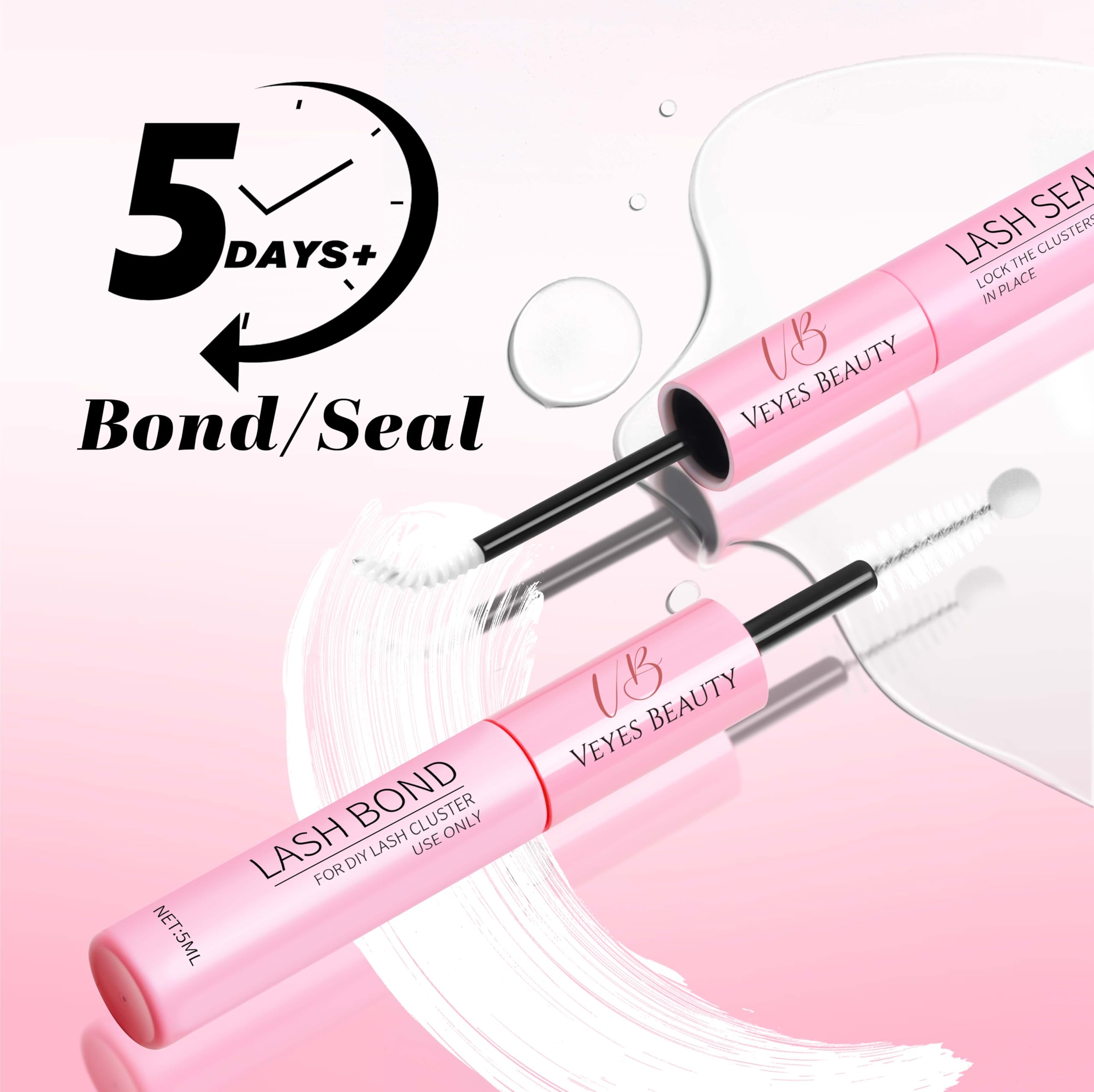 VEYESBEAUTY Crown Lash Clusters Kit: système de verrouillage pour une tenue fiable.
