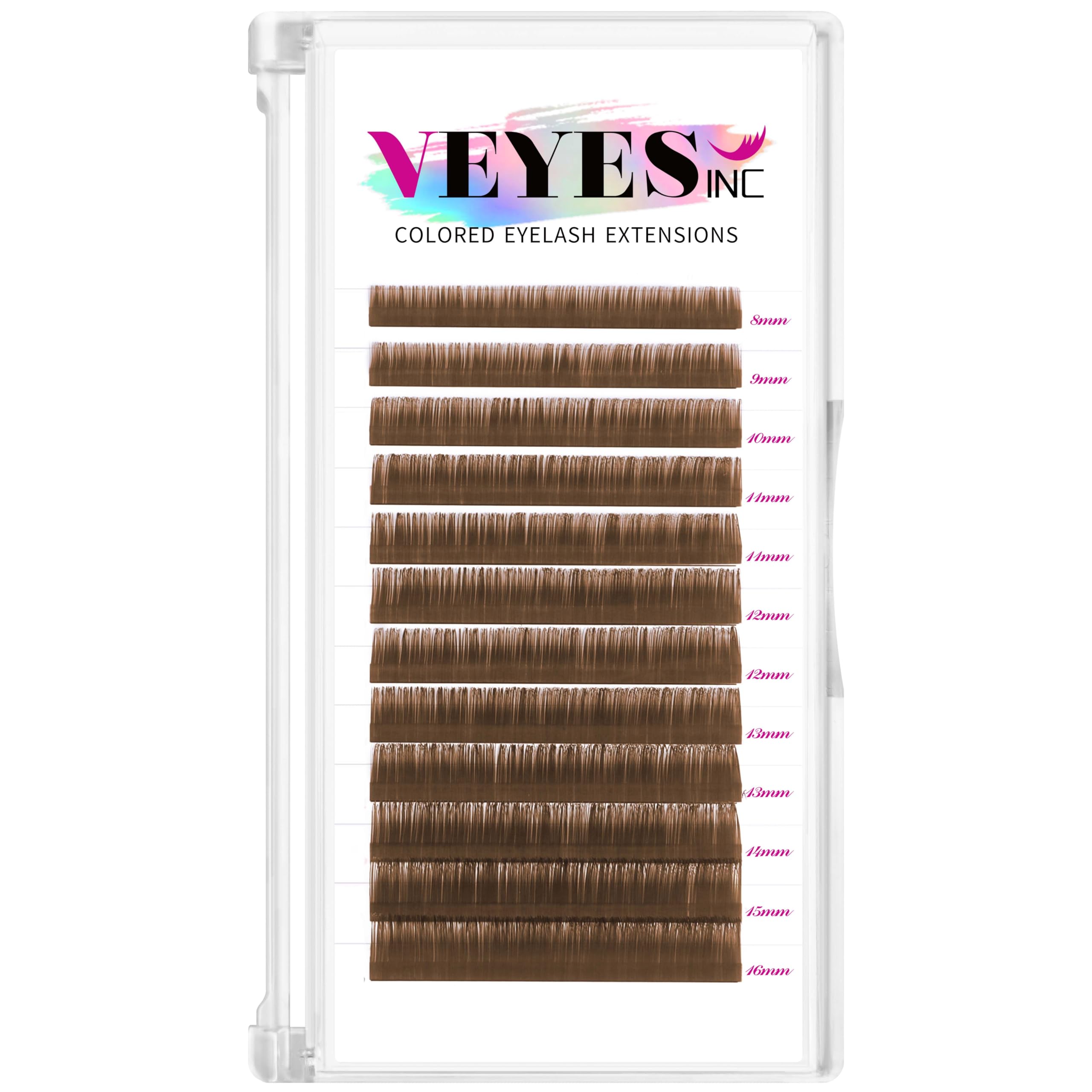 VEYES INC extensions cils soie 03-05-07-15 CD 8-16mm, regard naturel