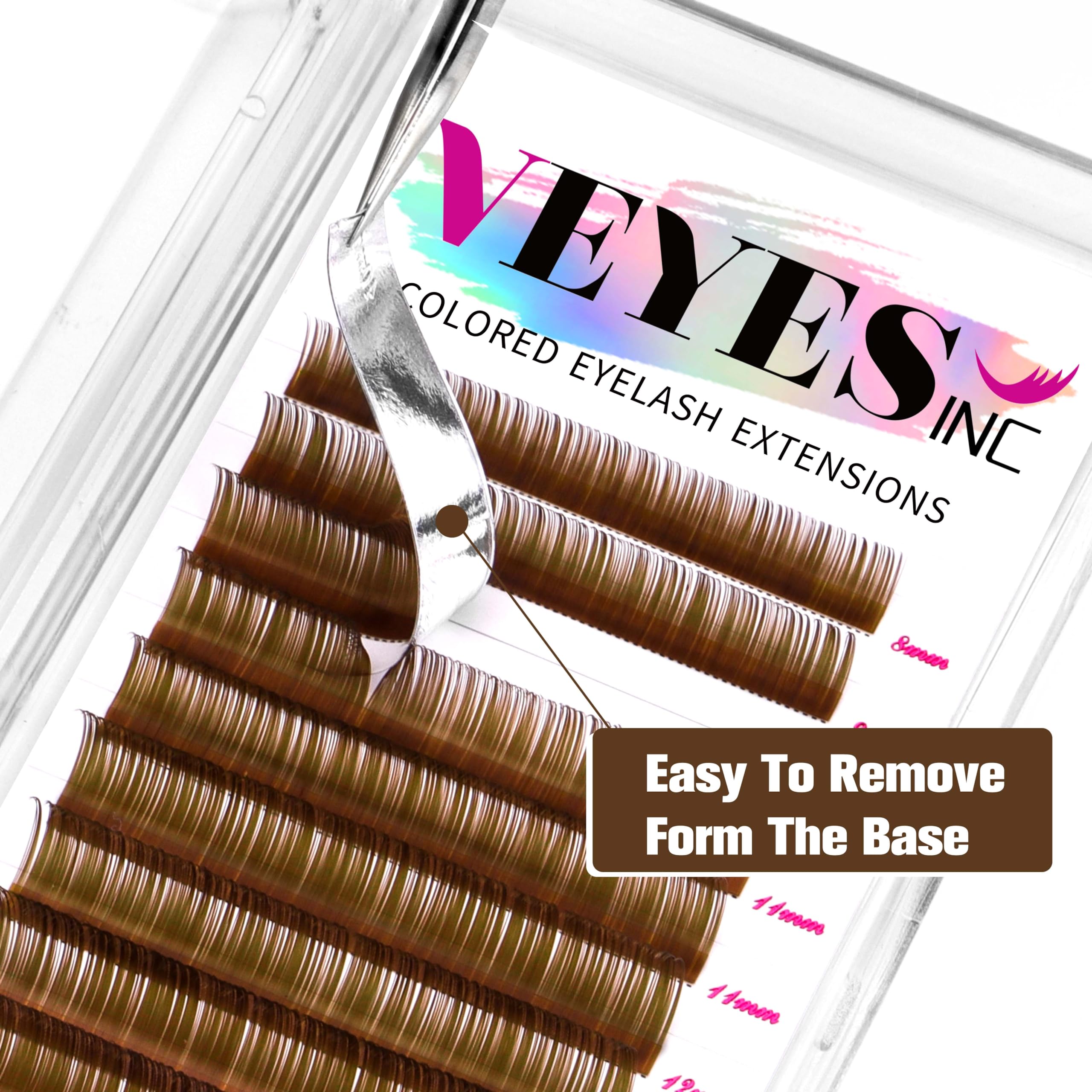 VEYES INC extensions cils volume naturel 03-05-07-15 CD 8-16mm, aspect homogène