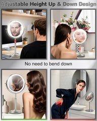 Miroir VFD lumière triple pour ajuster l’éclairage selon l’ambiance.
