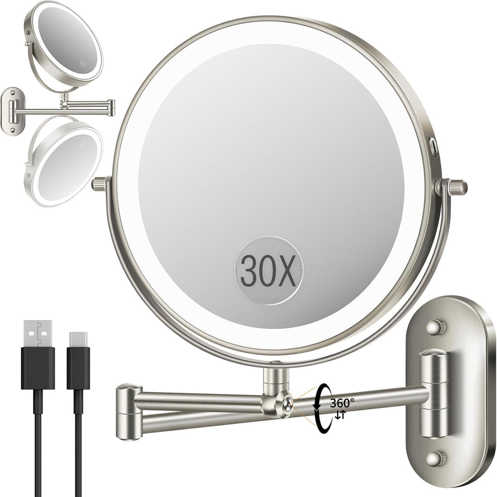 Miroir VFD 9 pouces avec éclairage intégré pour un maquillage précis