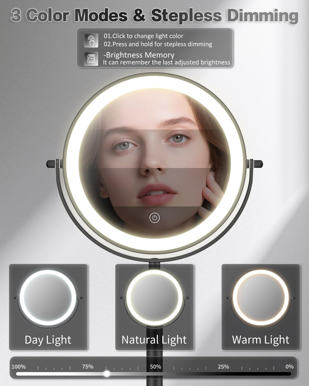 Miroir VFD mémoire de luminosité pour retrouver rapidement le réglage.