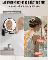 Miroir VFD cadre métallique durable et montage mural facile.