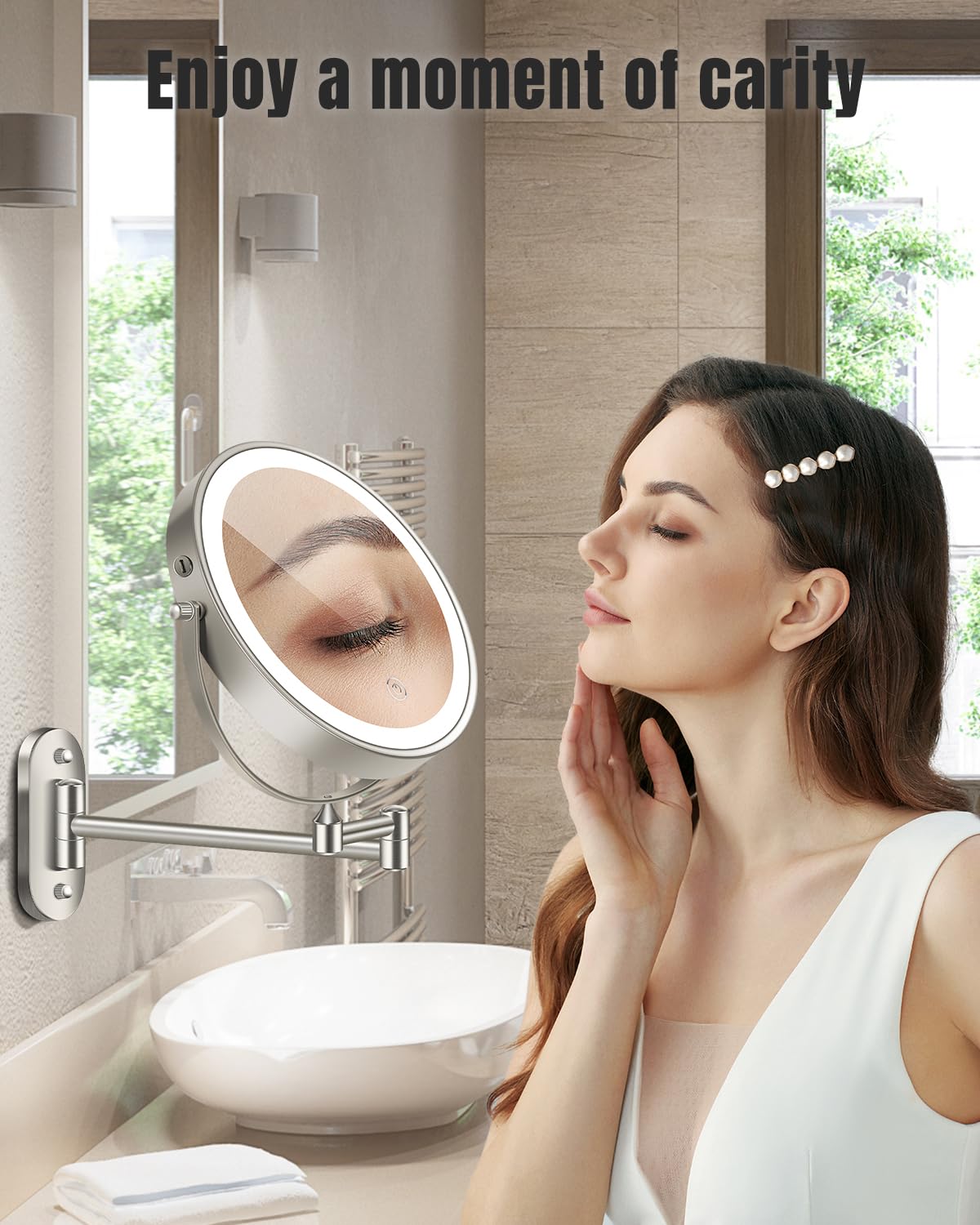 Miroir VFD utilisation quotidienne polyvalente en salle de bain.