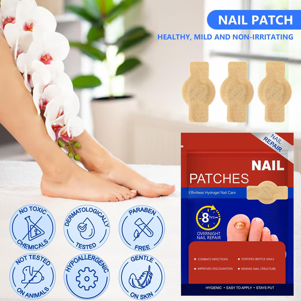 Application facile et sans résidu des patchs VFFWBB sur les ongles.