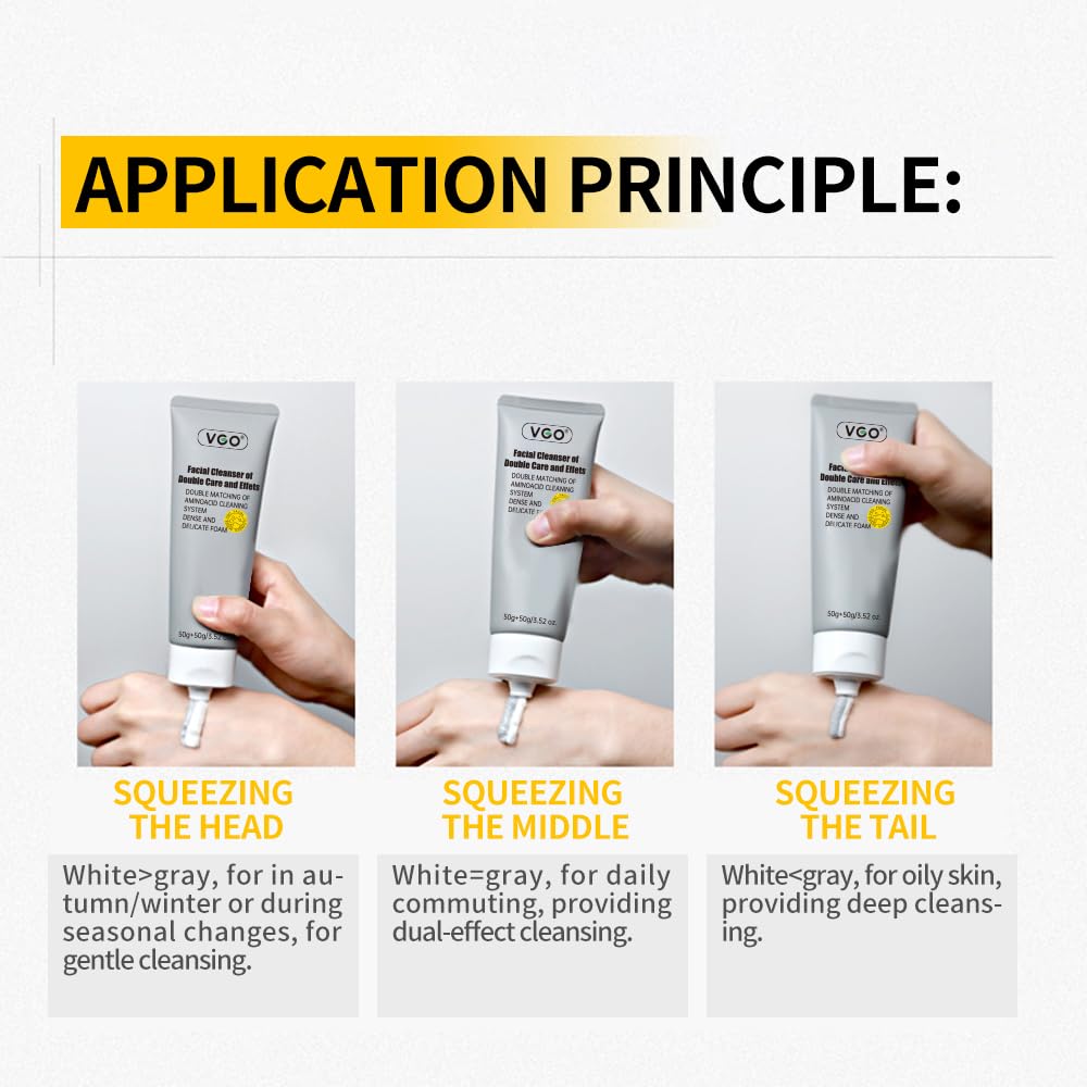 VGO adjustable dispensing lets you tailor cleansing strength.