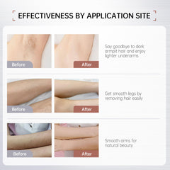 Application facile du gel dépilatoire VGO sur la peau bikini, rapide et nette.