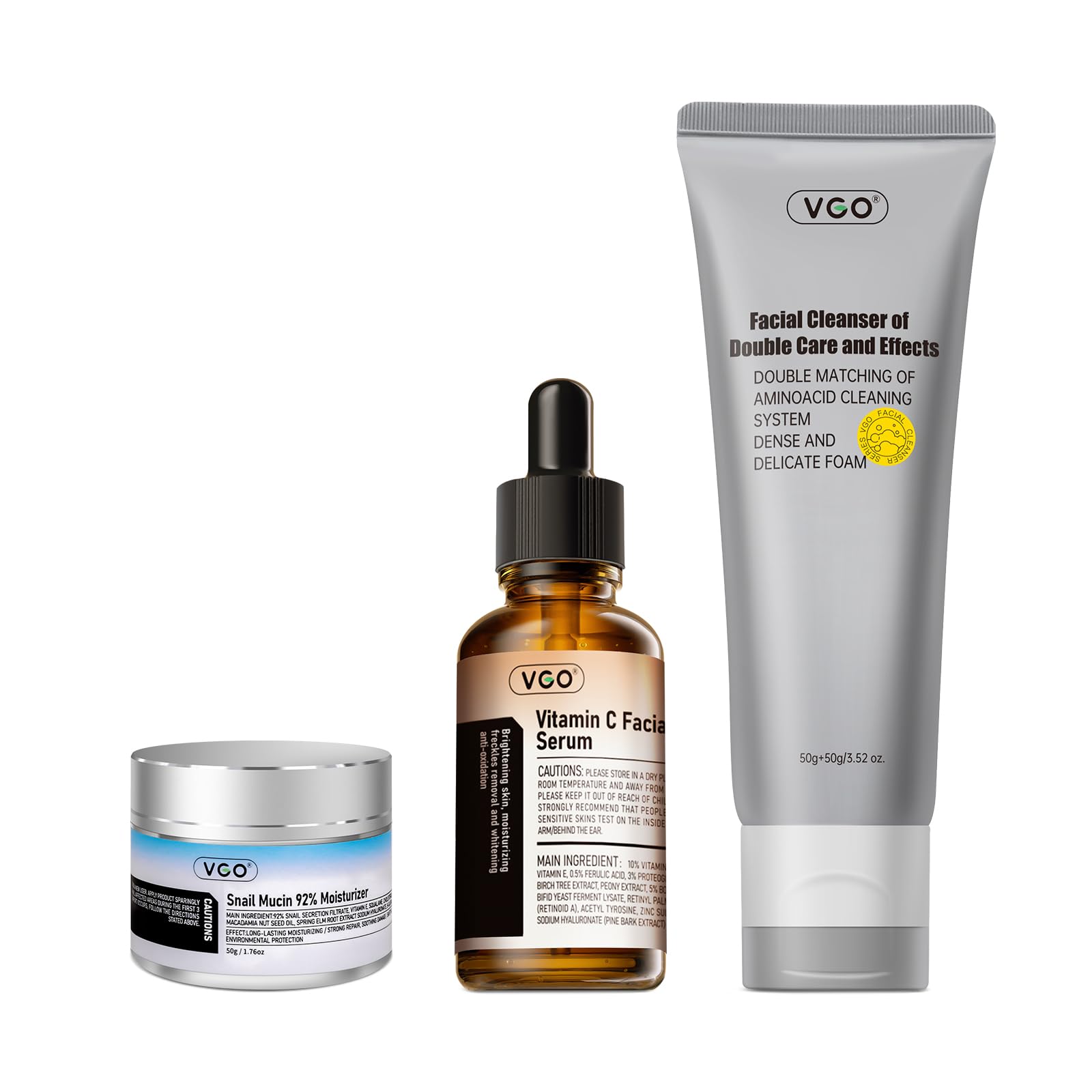 Nettoyant visage VGO – texture légère pour un nettoyage doux et respectueux.