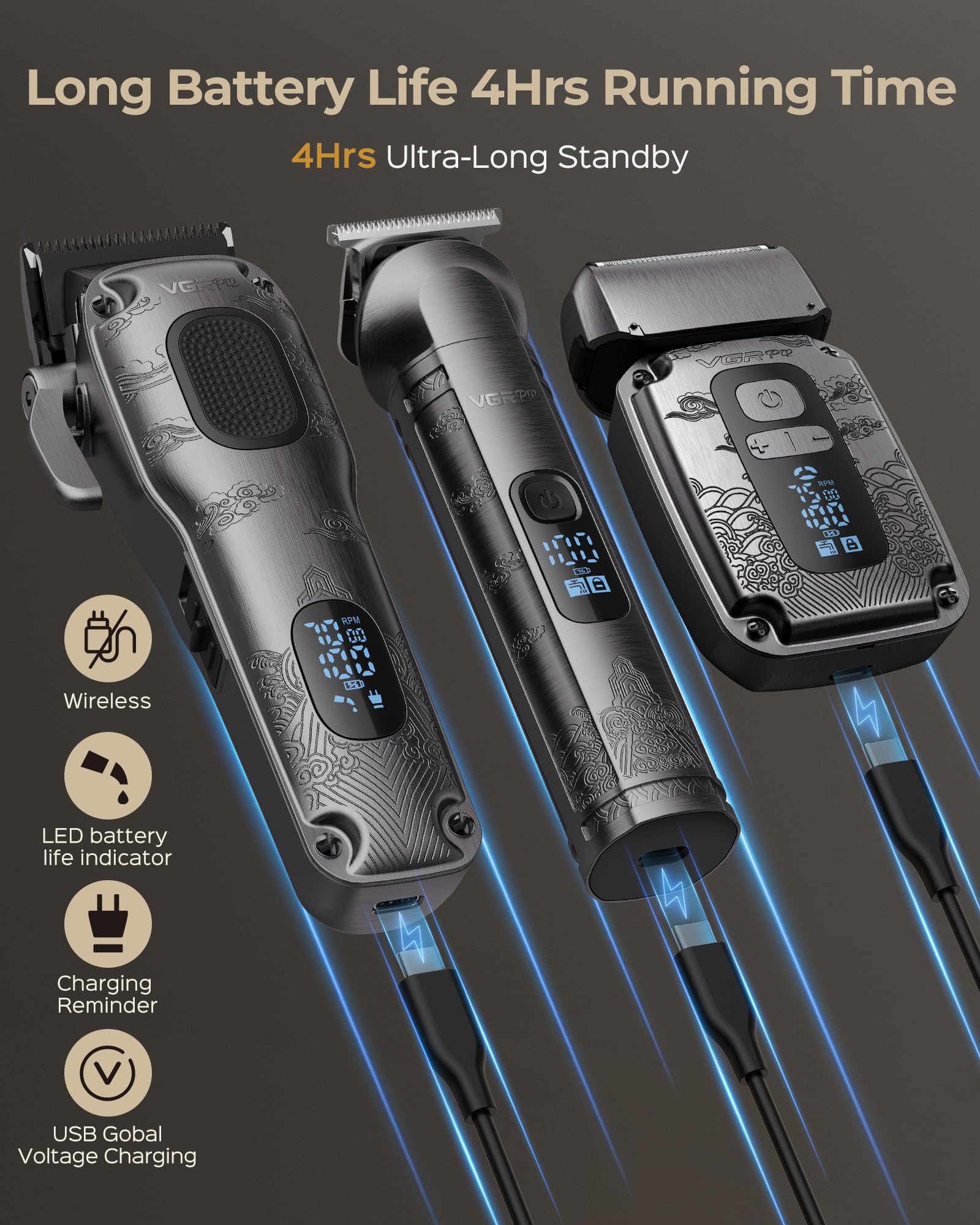 VGRPRO accessoires nettoyage et huile de lame pour performance durable.