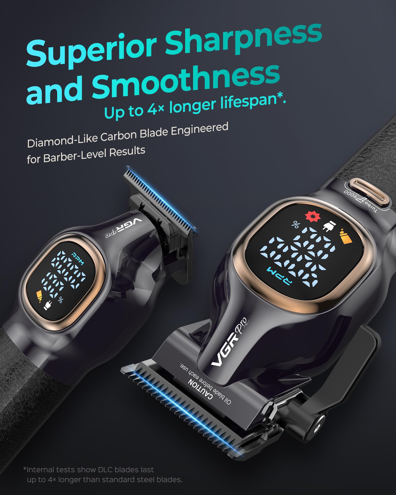 VGRPRO lames DLC pour coupe ultra nette et durable.