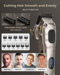 Trimmer VGRPRO lame zéro-écart, précision sur barbe et contours.