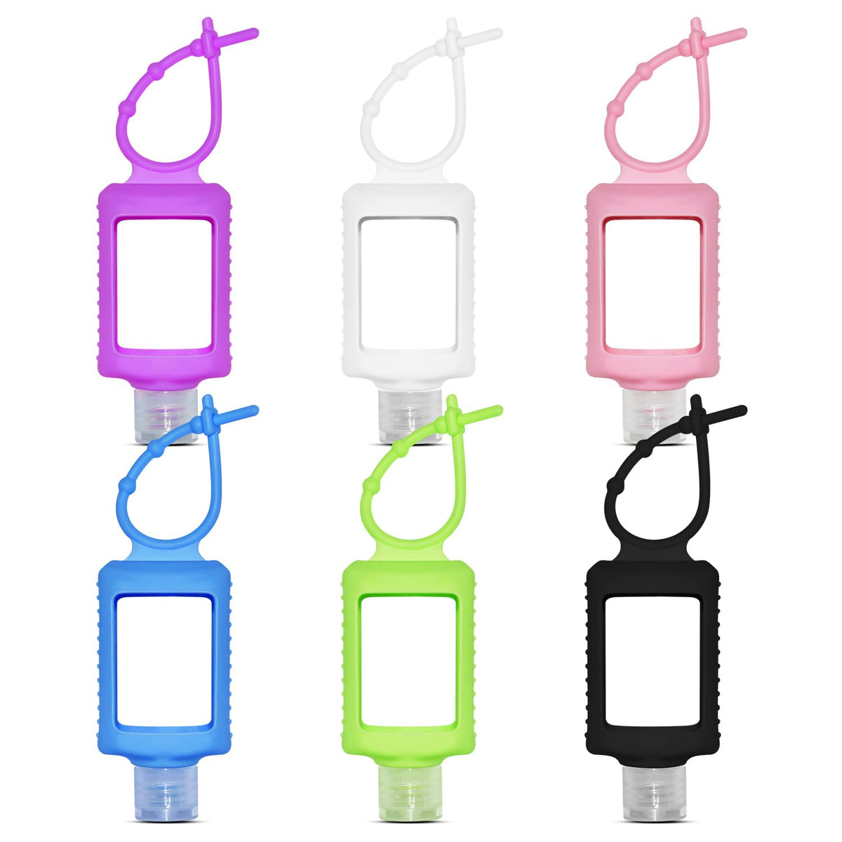 VHOPMORE bouteilles vides 60 ml avec étui silicone, faciles à remplir en déplacement