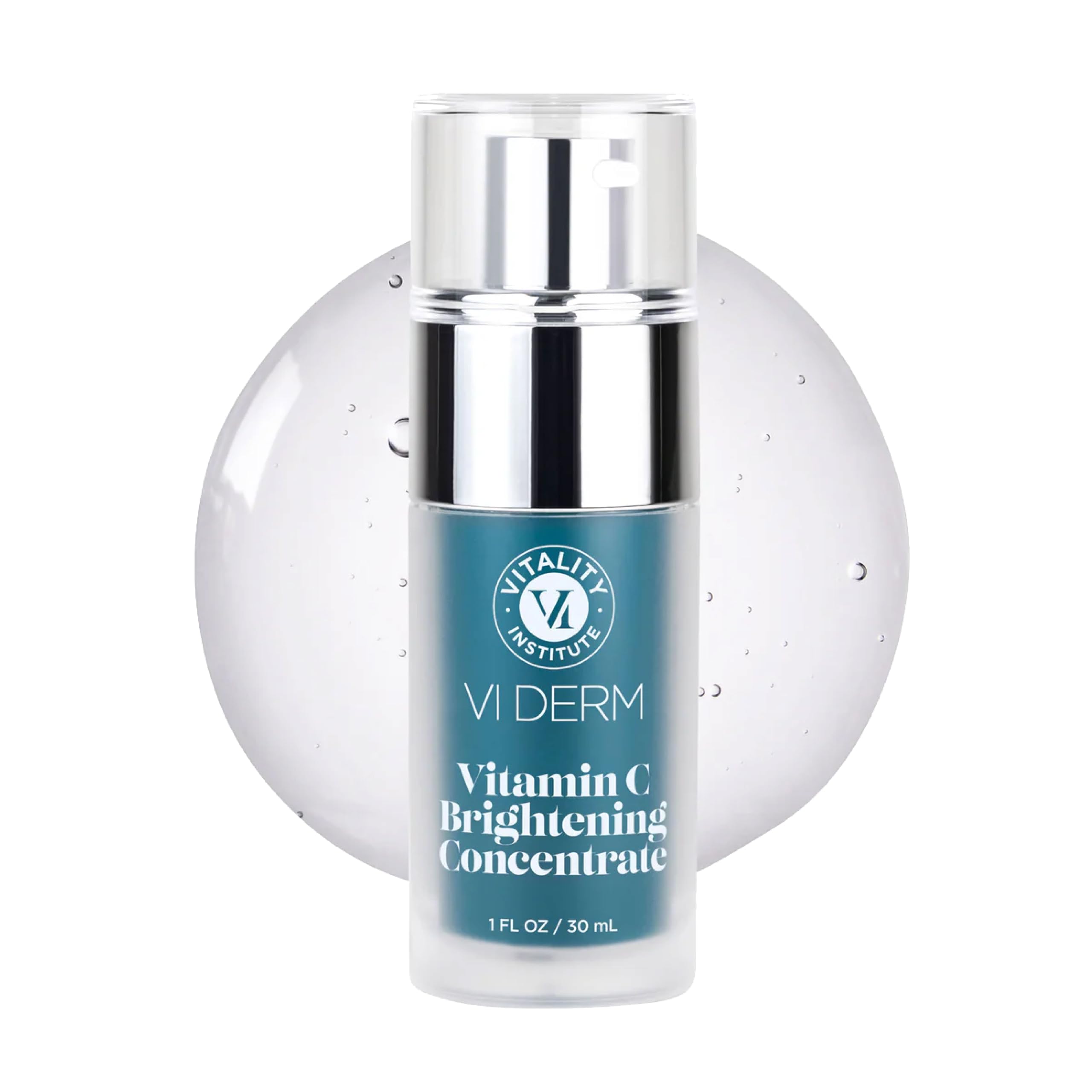 VI DERM Concentré Vitamin C, bouteille lumineuse qui révèle l’éclat du teint.