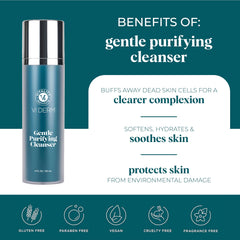 VI DERM Gentle Purifying Cleanser aloé vera — texture apaisante et hydratante.
