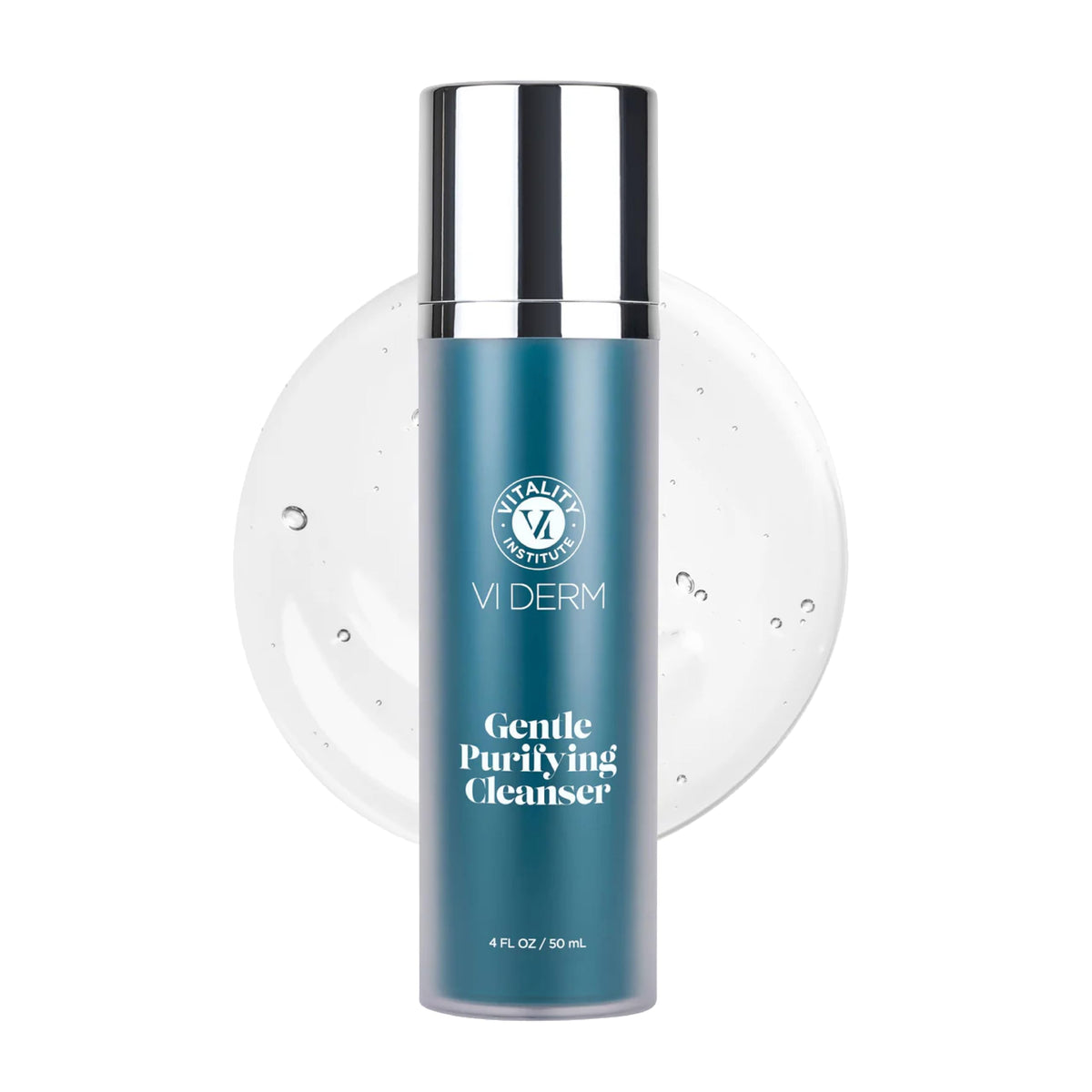 VI DERM Gentle Purifying Cleanser — bouteille visible, nettoyant doux et hydratant.