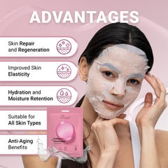 VIABEAUTY elasticite peau masque collagene: soutient l'elasticite et douceur.