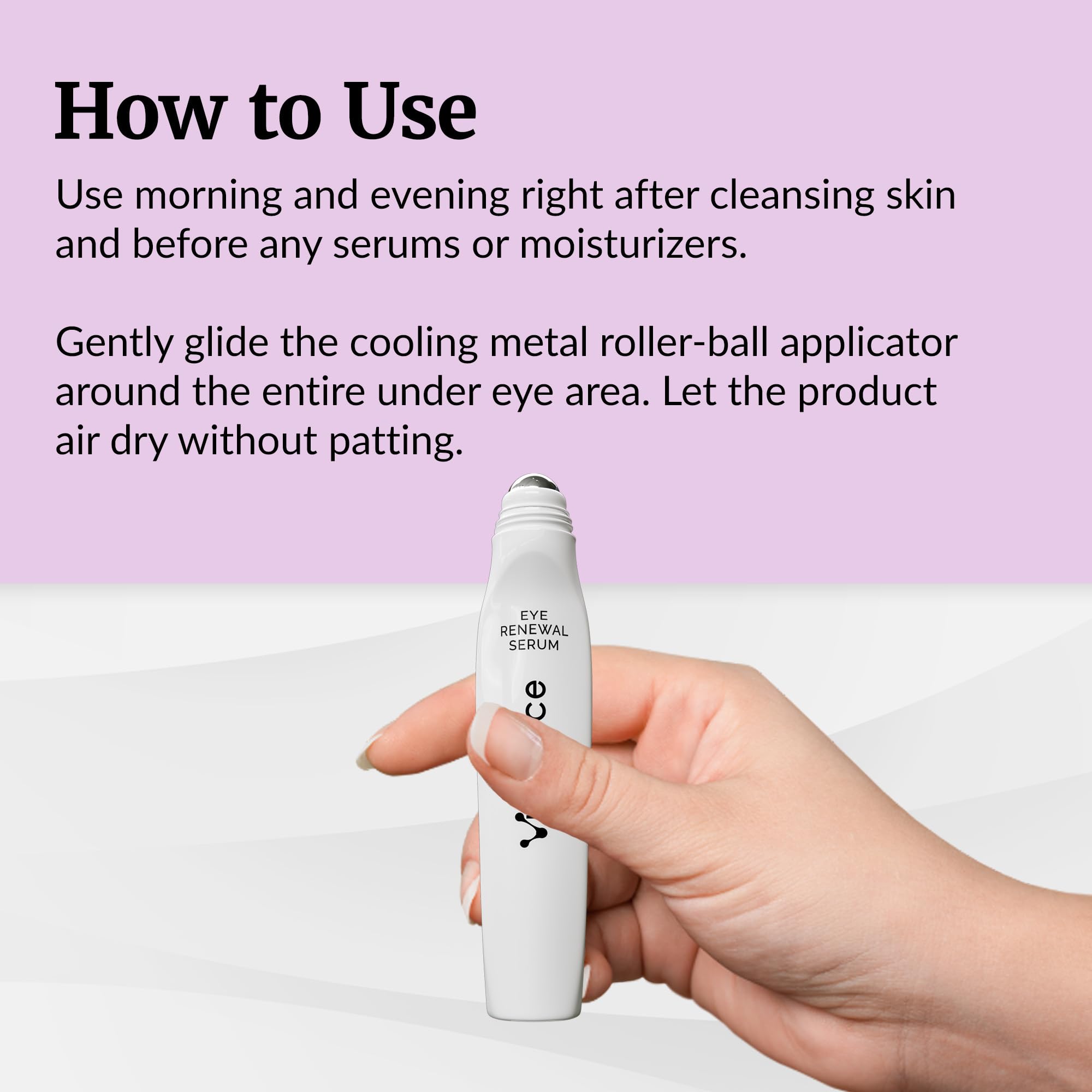 Sérum Regard Vibriance utilise un applicateur roll-on pour massage précis