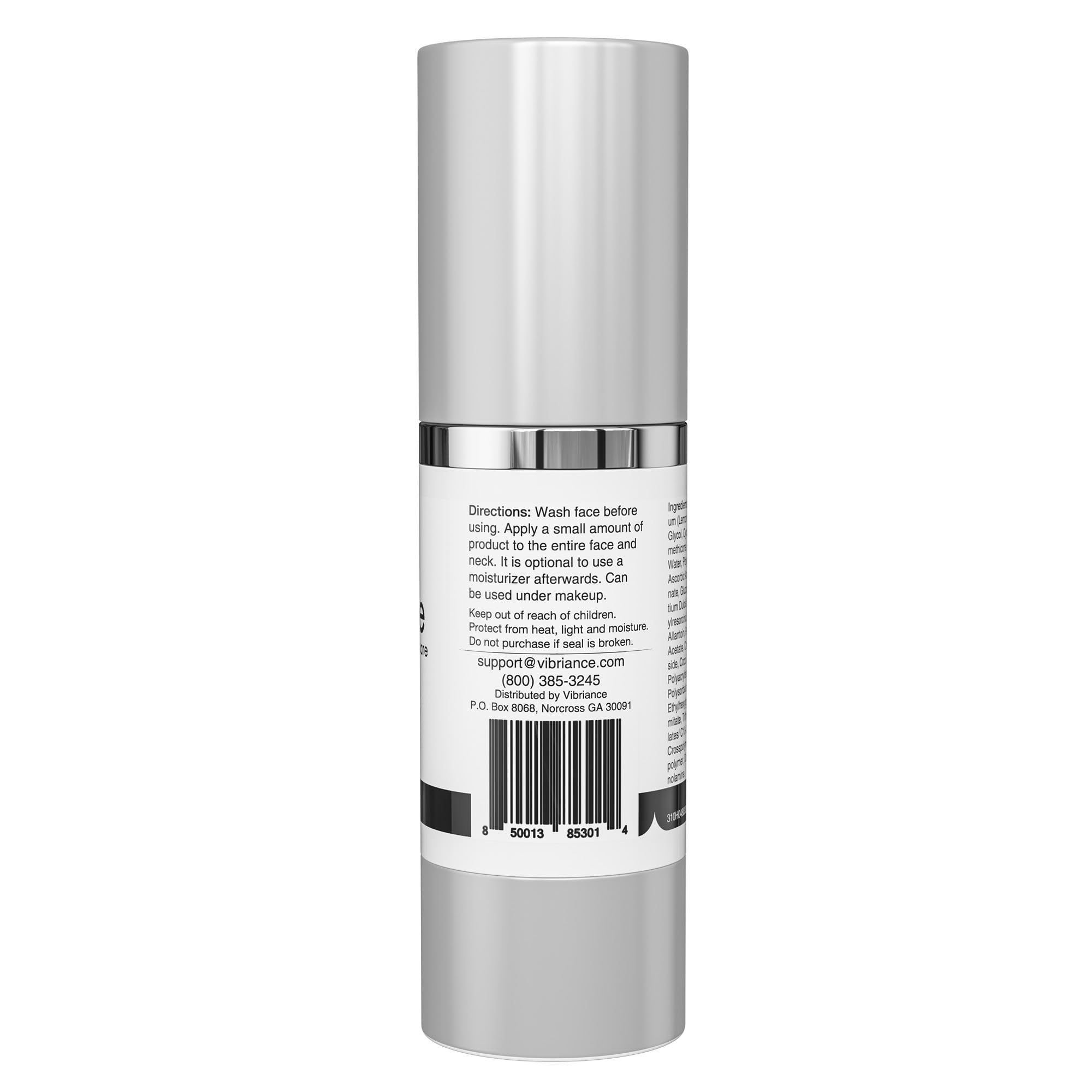 Vibriance Super C Serum ingrédients clés soutenant hydratation et confort cutané.
