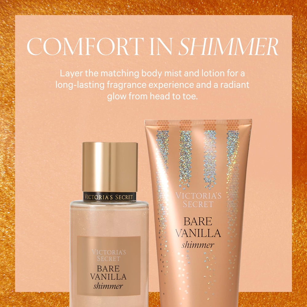 Pompe pratique sur Bare Vanilla Shimmer Lotion pour hydratation rapide.
