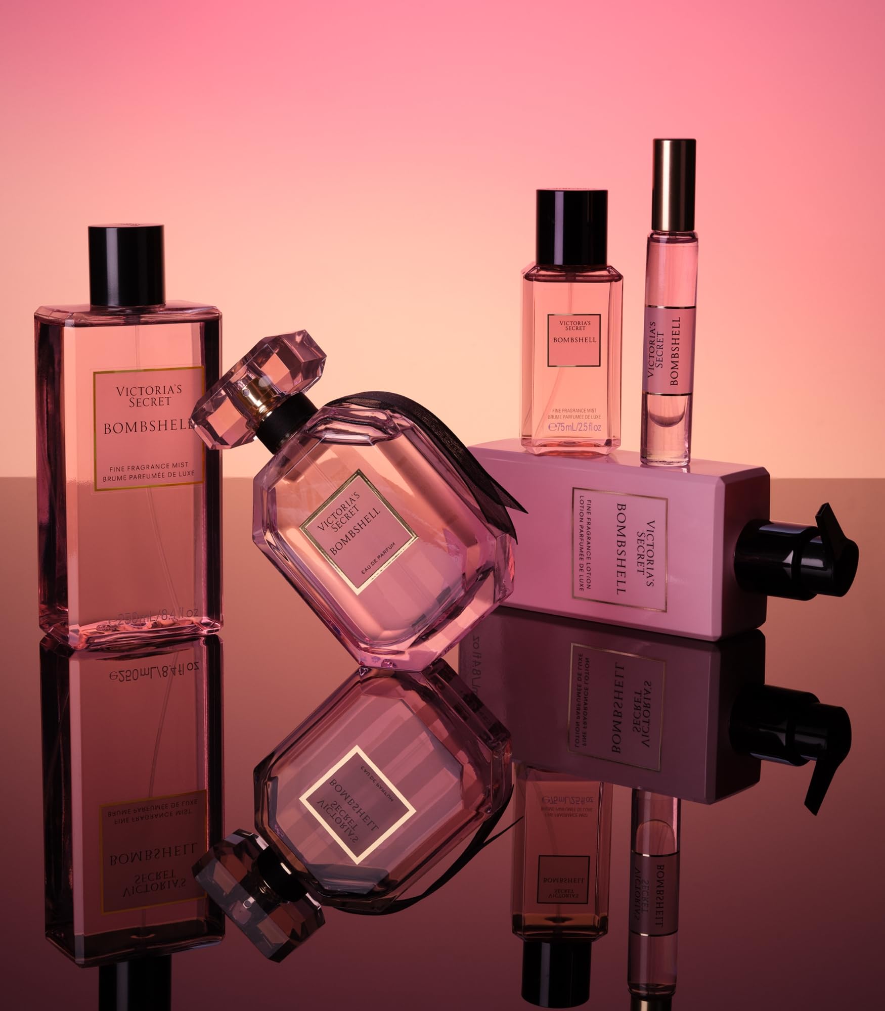 Lotion Bombshell, texture crèmeuse, peau douce après utilisation.