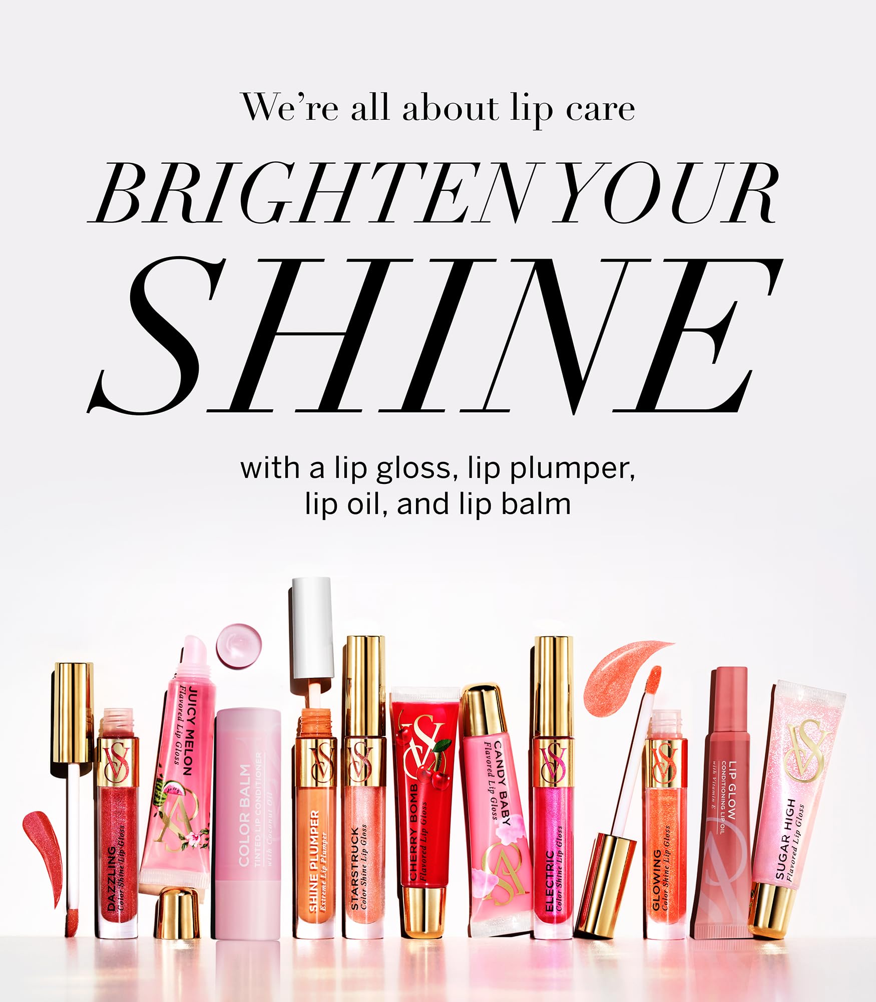 Brillant à lèvres lumineux Victoria's Secret pour brillance rapide et éclat.