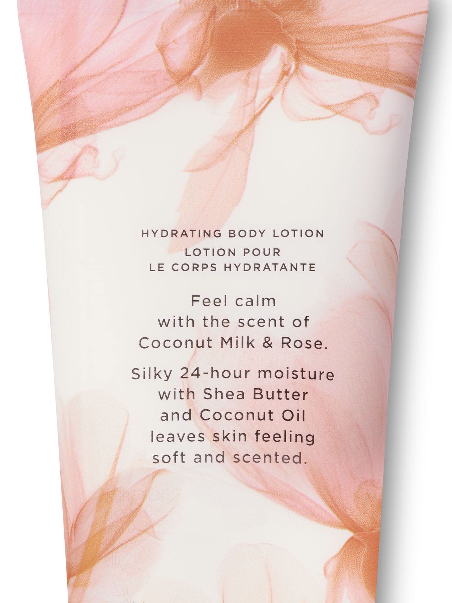 Victoria's Secret Lait Hydratant Coco Rose, texture soyeuse pour peau confortable.