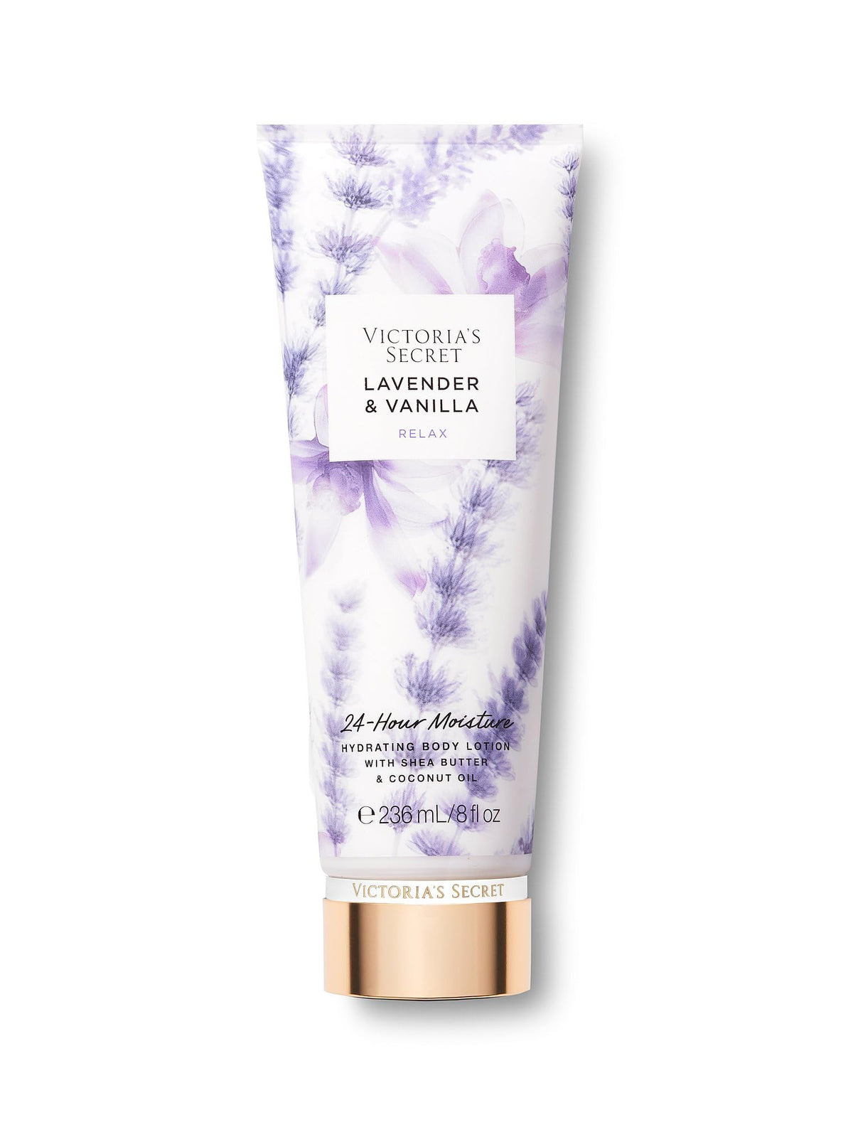 Lotion Victoria's Secret Lavande Vanille en flacon, hydratante et parfumée.