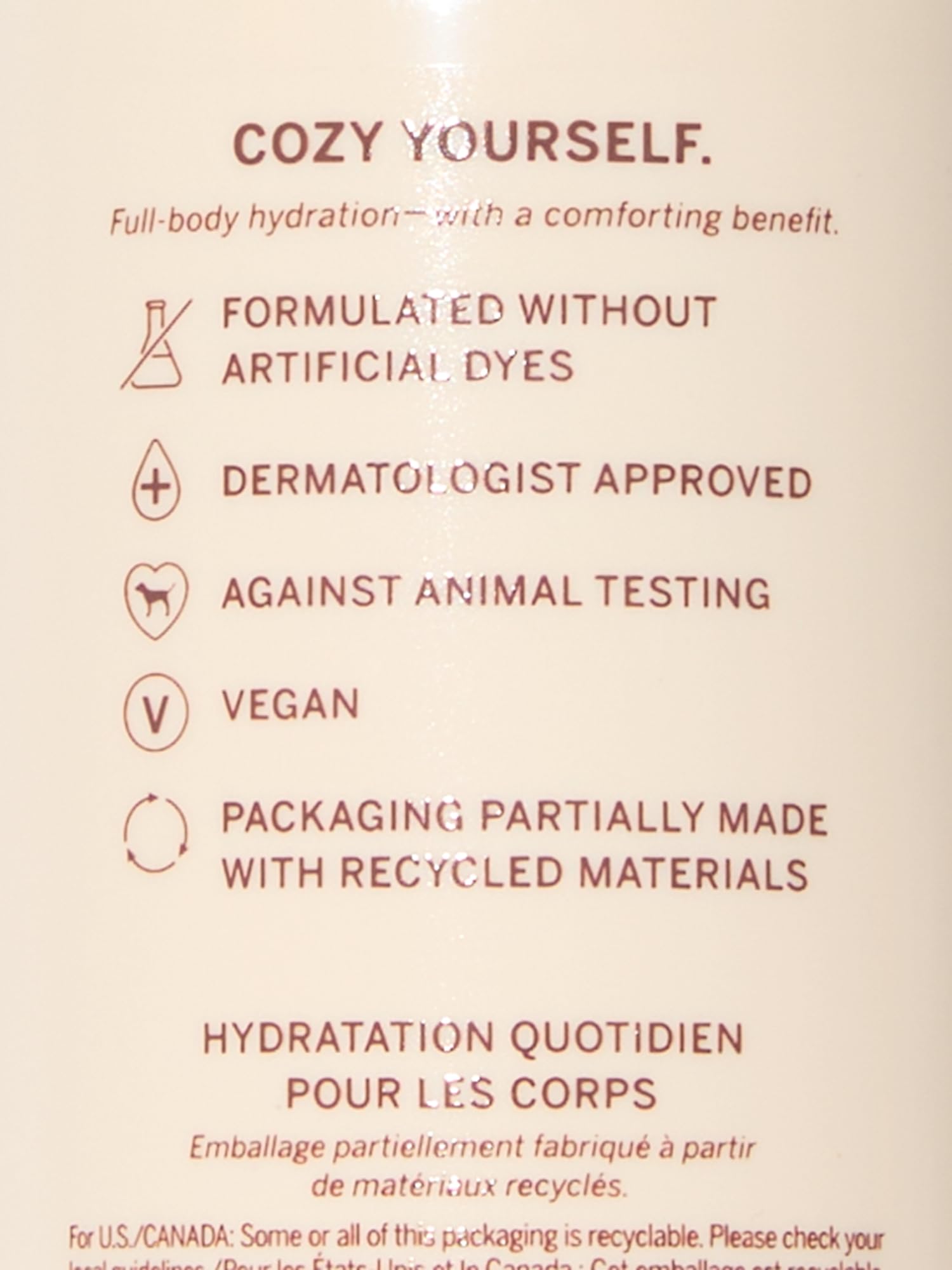 Absorption rapide et peau douce grâce à la lotion vanille PINK.