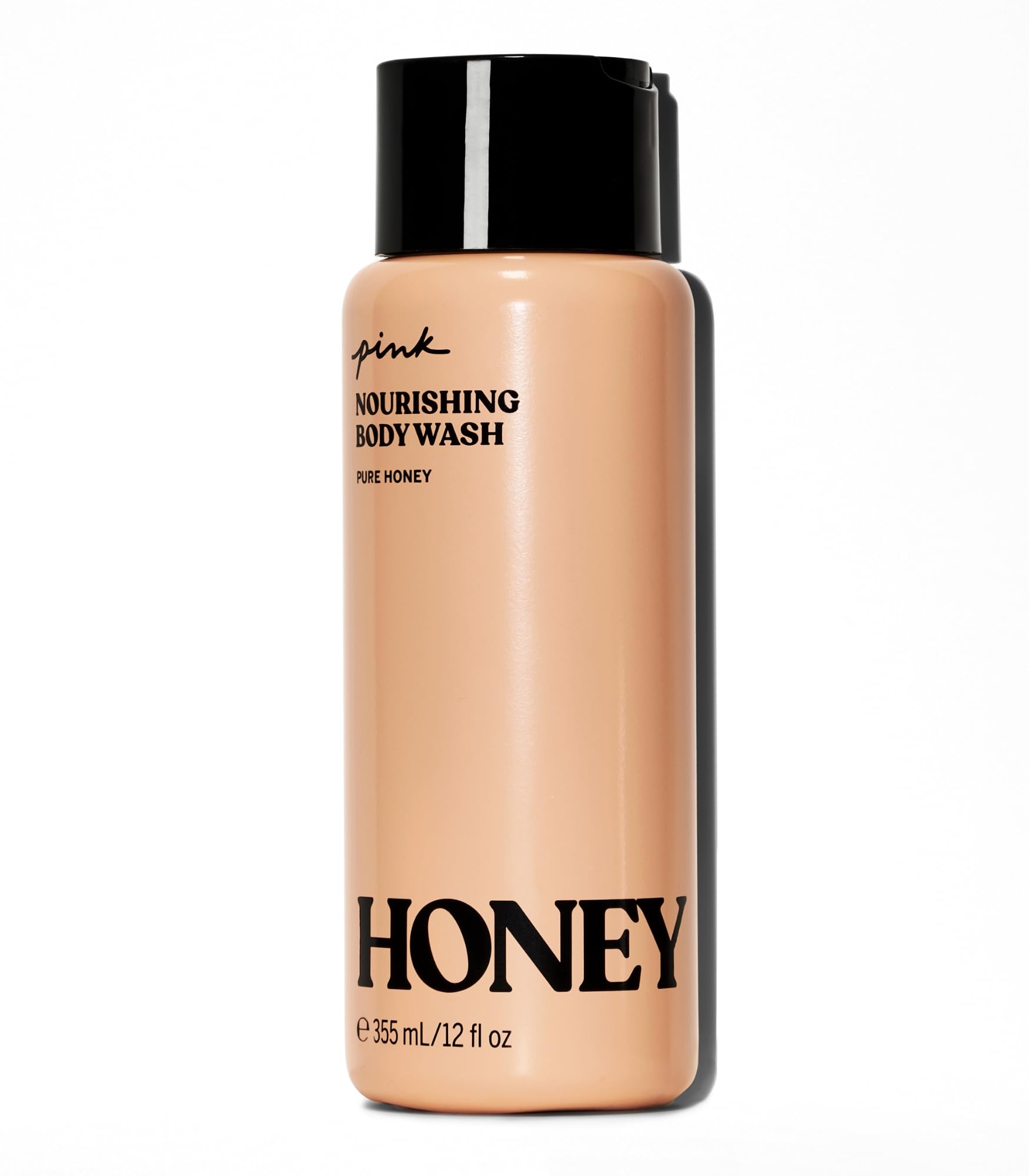 Victoria's Secret Pink Honey Nourishing Gel Body Wash bottle front, a hydrating daily cleanse for soft skin