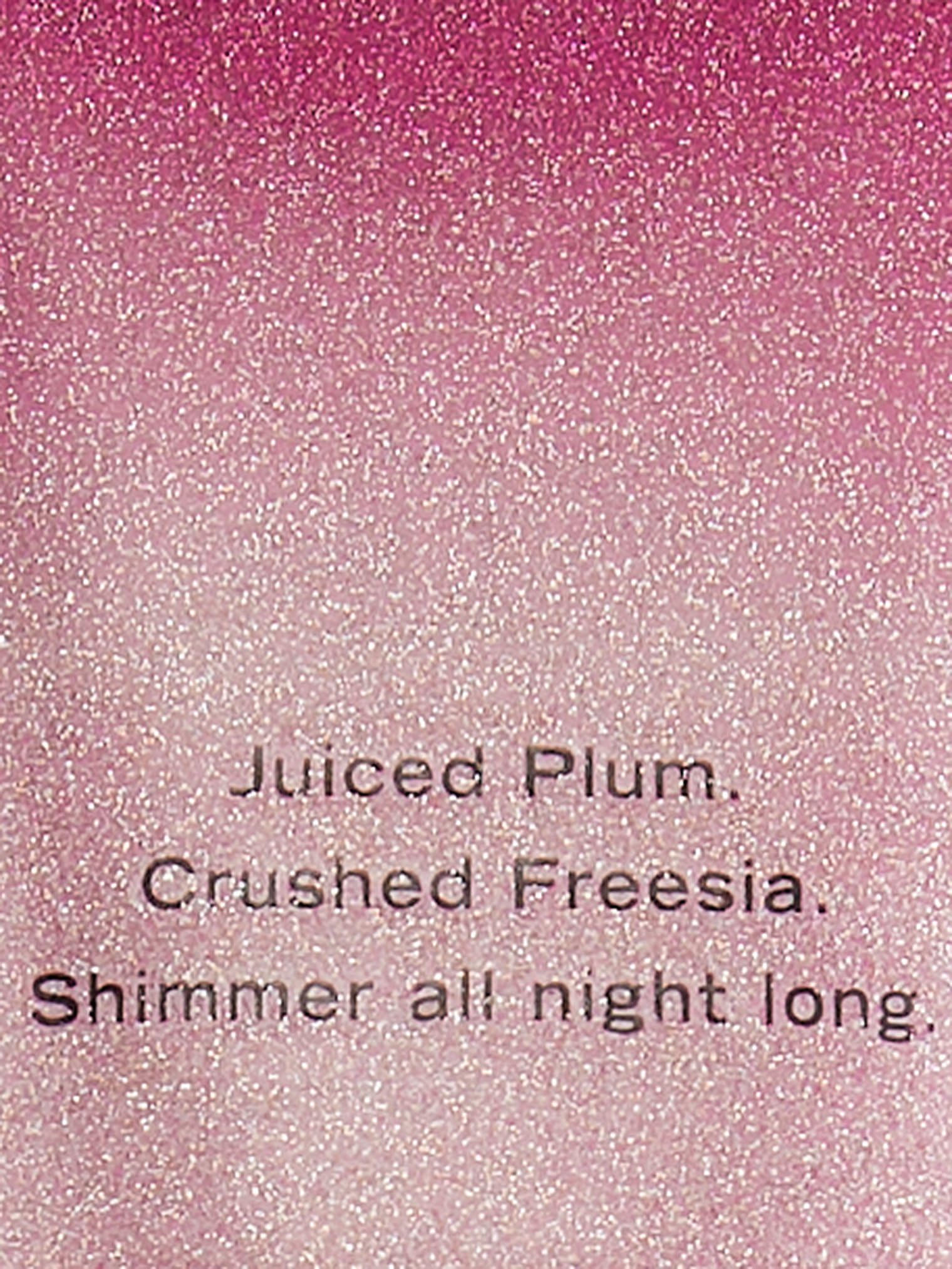Victoria's Secret Pure Seduction Shimmer lotion texture close-up shows fast absorption for smooth skin.