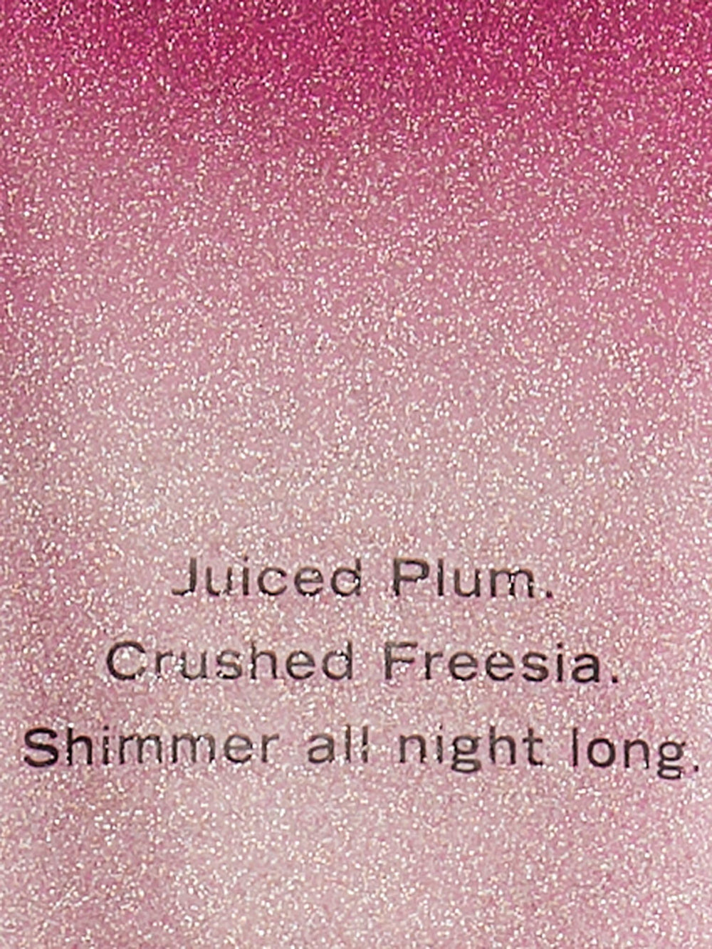 Victoria's Secret Pure Seduction Shimmer lotion texture close-up shows fast absorption for smooth skin.